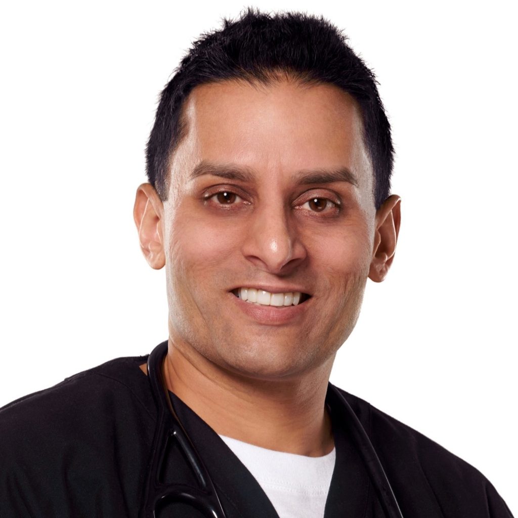 Headshot of Dr. Sudip Bose in black scrubs.
